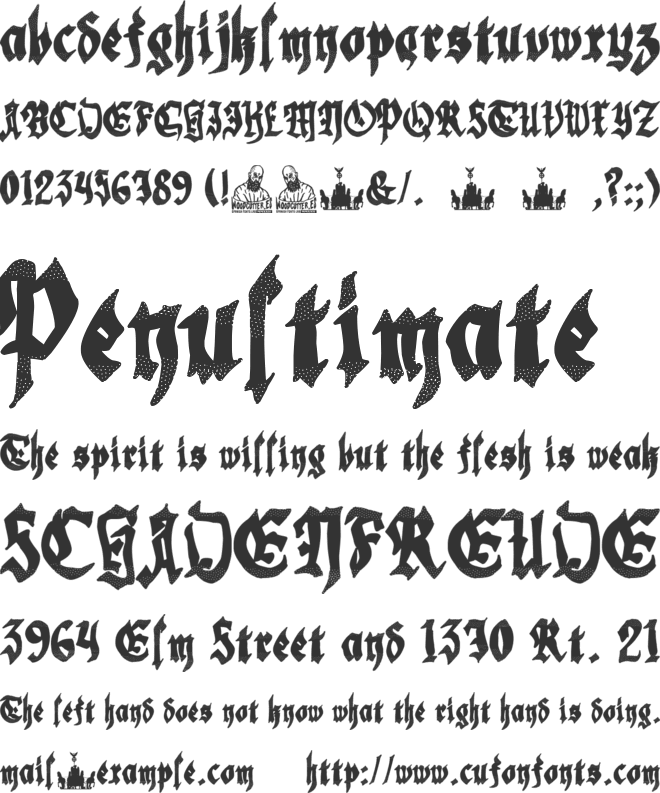 Brandenburg font preview