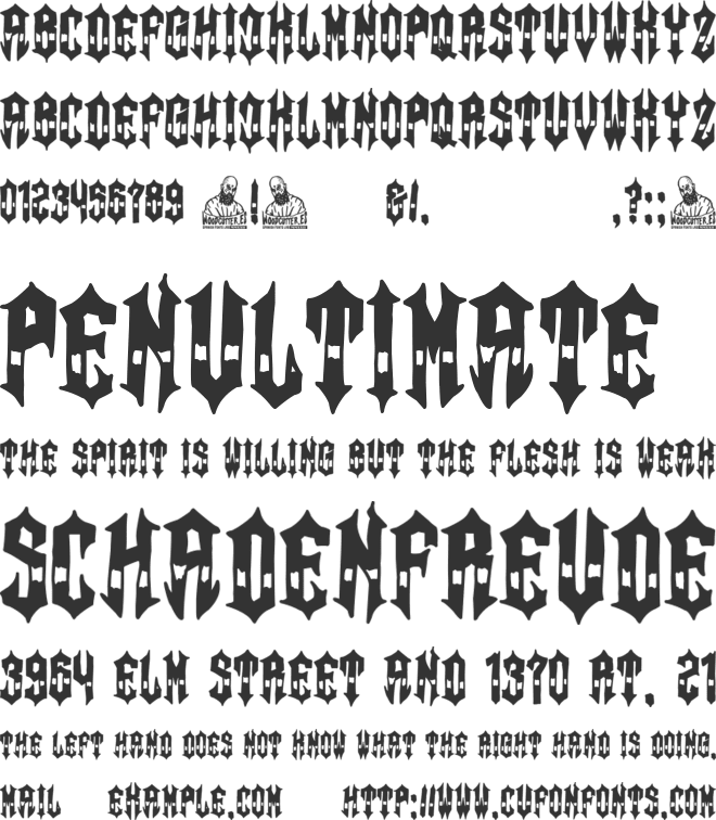 Heavy Metal font preview