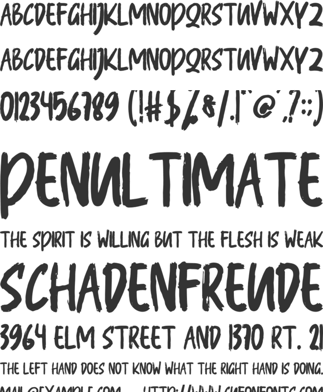 Kulisha font preview