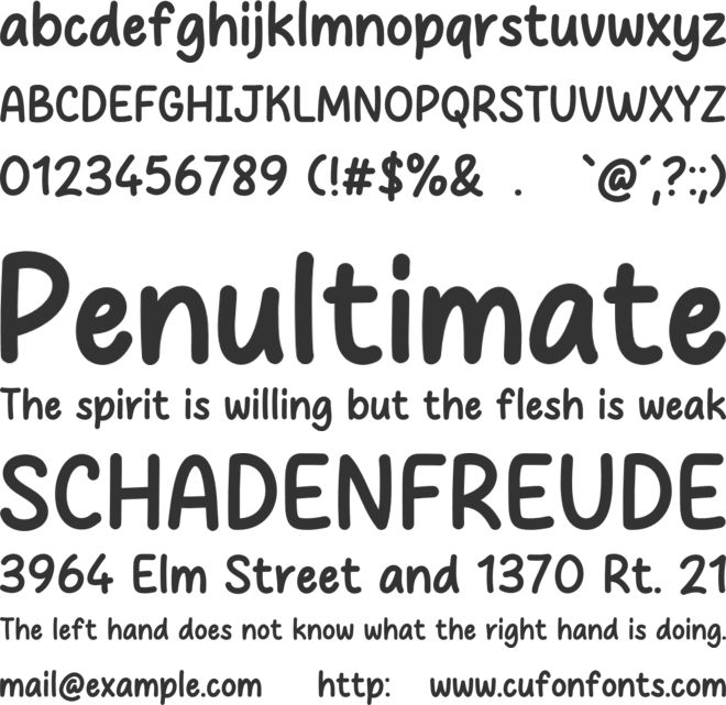 Wondercity font preview