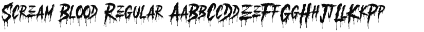 Scream Blood Regular font