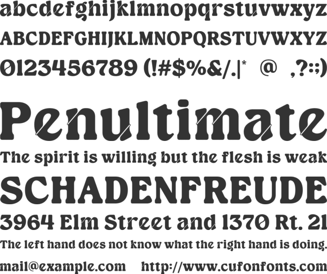 Cafillen font preview