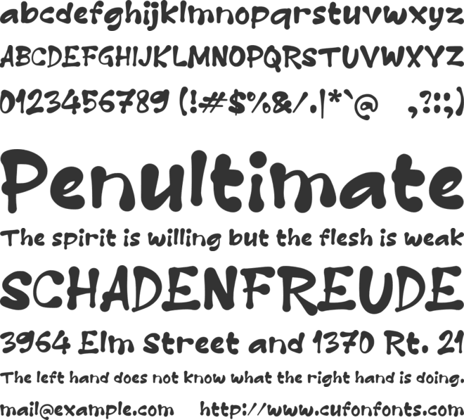 Qafos font preview