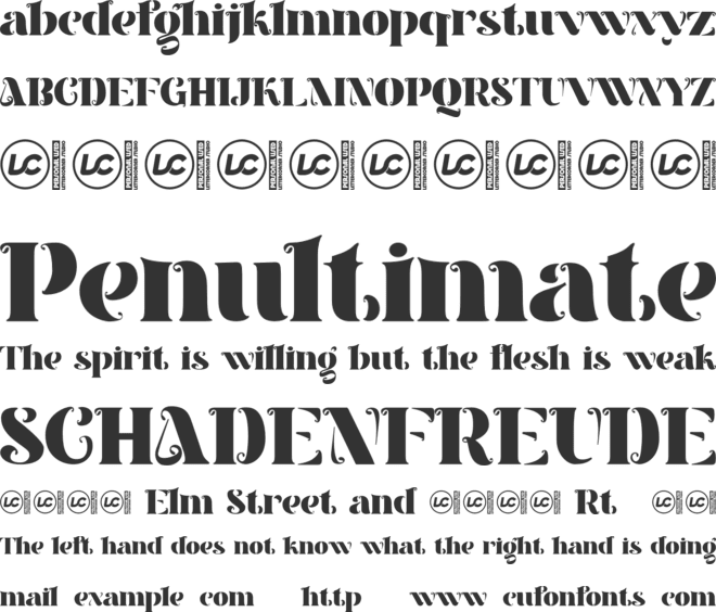 Twilights font preview