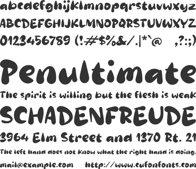 Qageno font preview