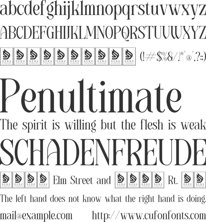 Nerlodi font preview