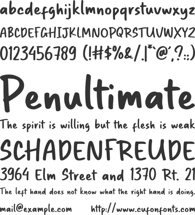 Penlike font preview