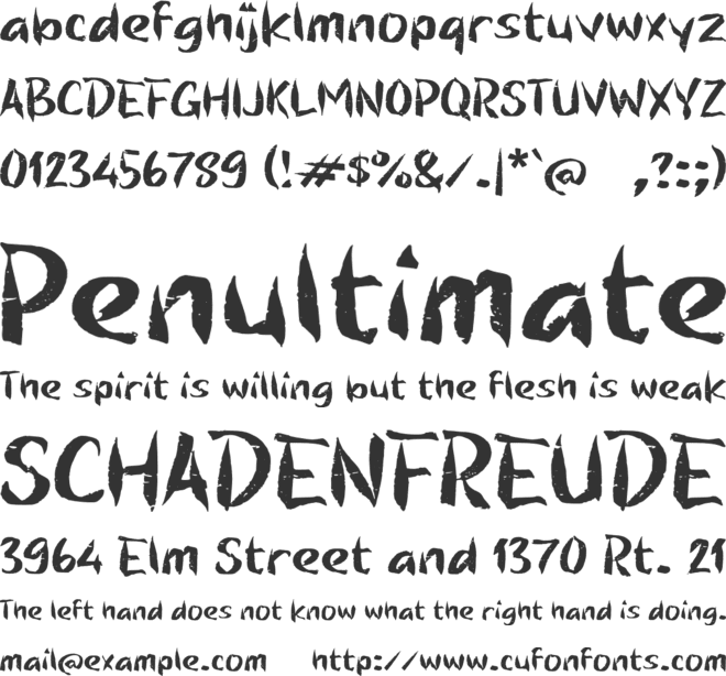 Qadhaong font preview