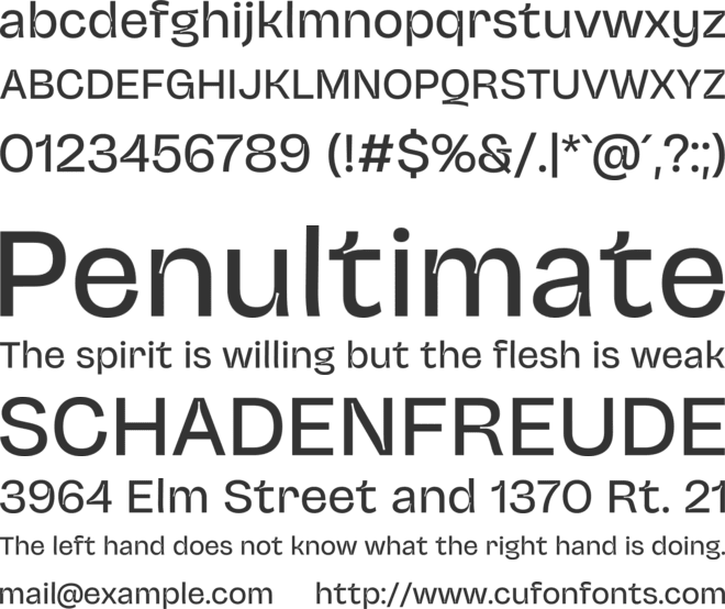 Malinton Trial Version font preview