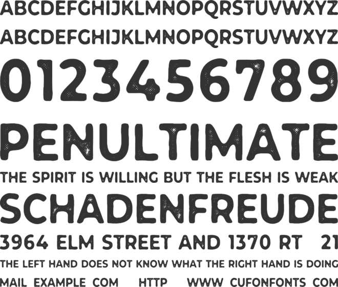 HalftoneHeroFull font preview