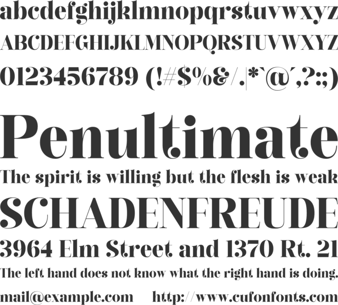 Ronagia font preview