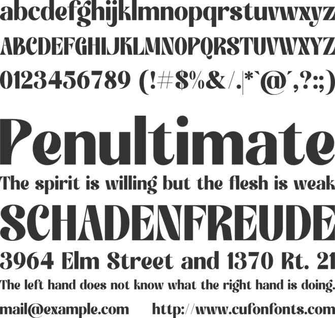 Rastenia font preview