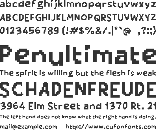 Qaaxee font preview