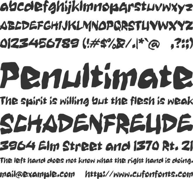 Qabher font preview