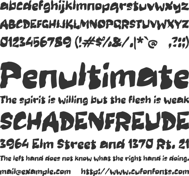 Qadaery font preview