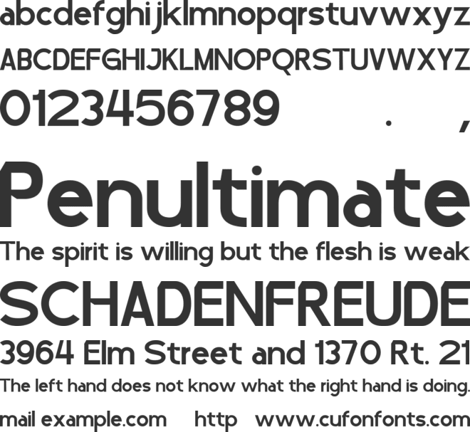 Prestovia font preview