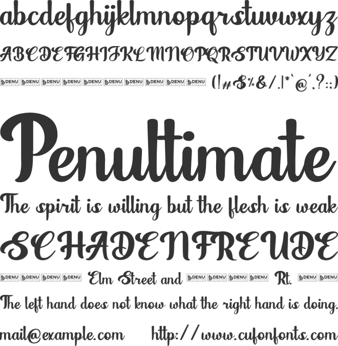 Lelliany font preview