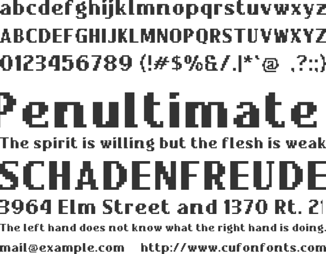 Qager font preview