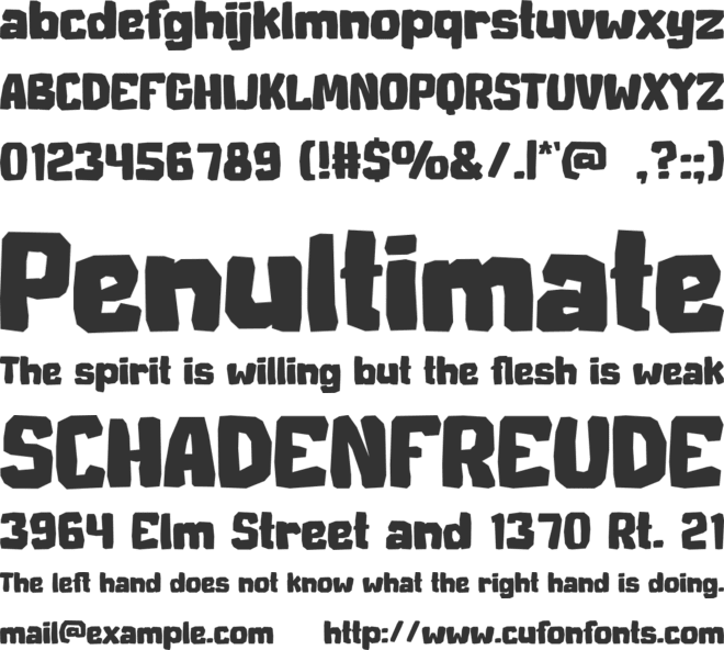 GIBATOWN font preview