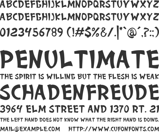 Zomboid font preview