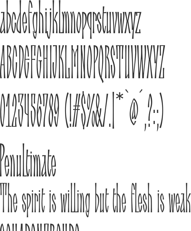 tenha font preview