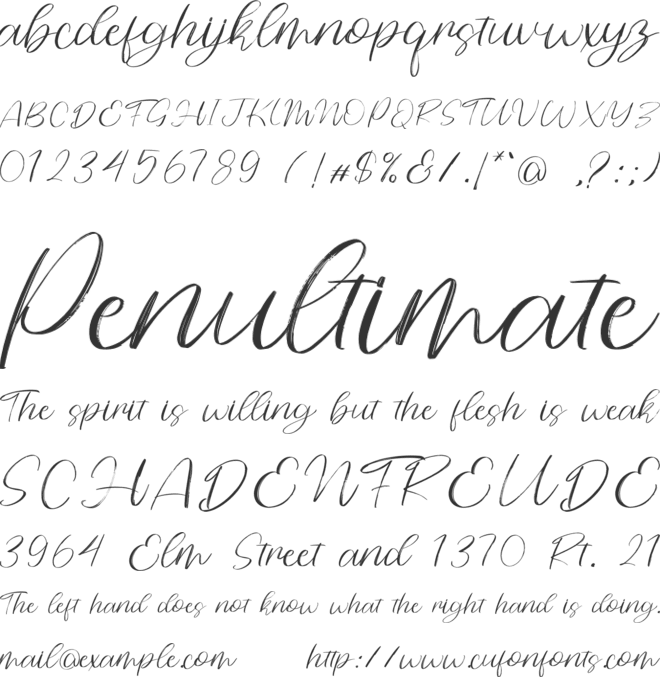 Homans font preview