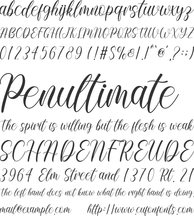 Verlin font preview