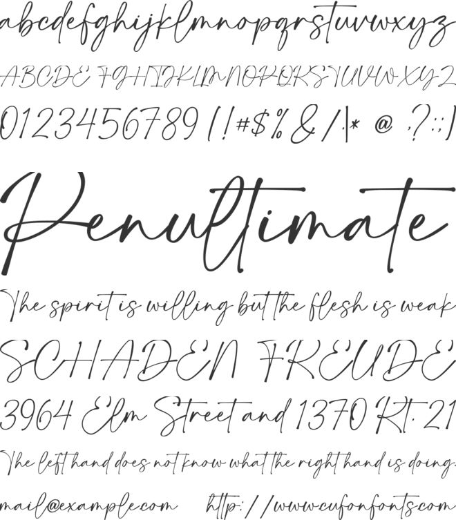 Galatine font preview