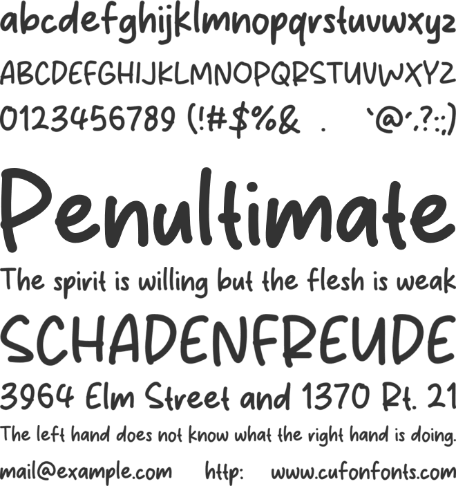 Rocklime font preview