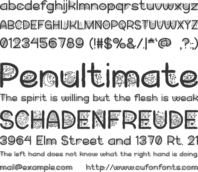 Cosmic Dream font preview