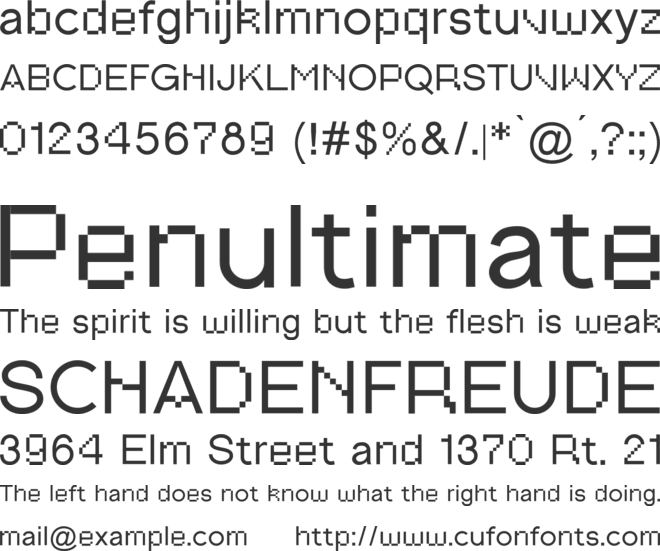 MGN Humble font preview