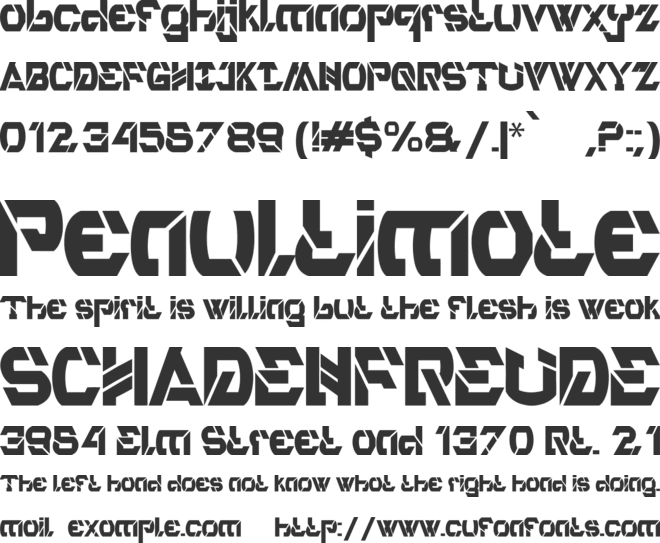 Incrediible font preview