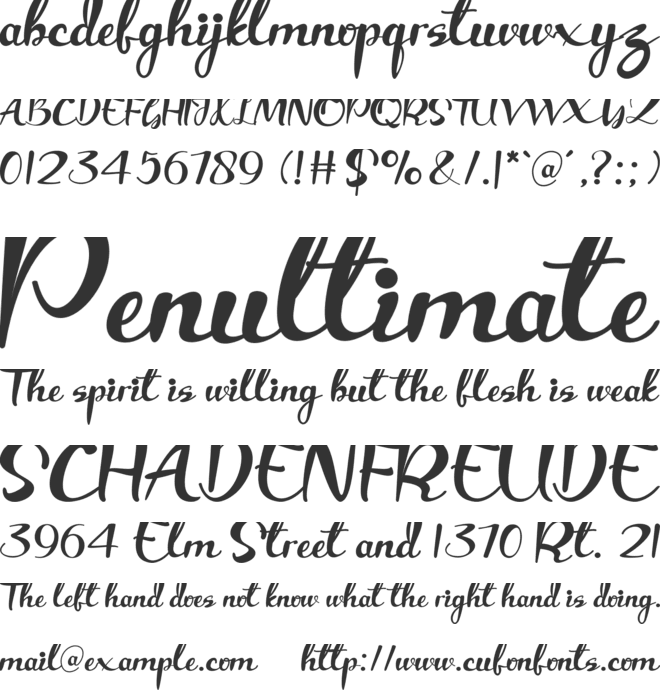 Handalimun font preview