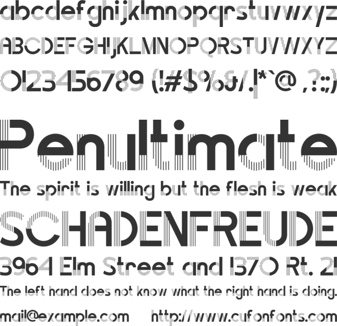 Linetical font preview