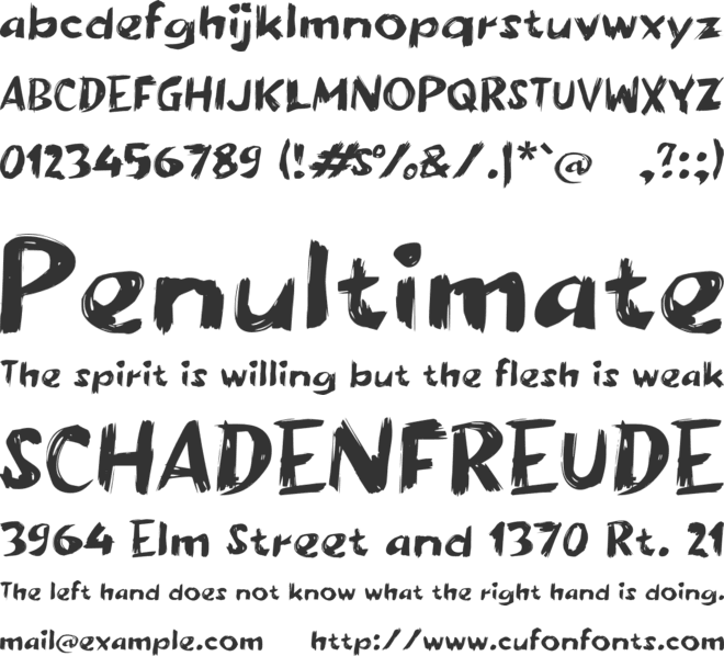 Qacah font preview