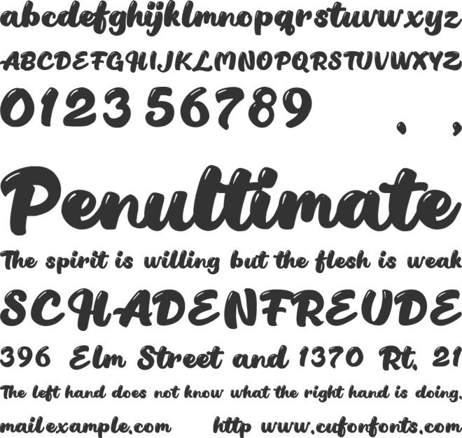 Magic Bubble font preview