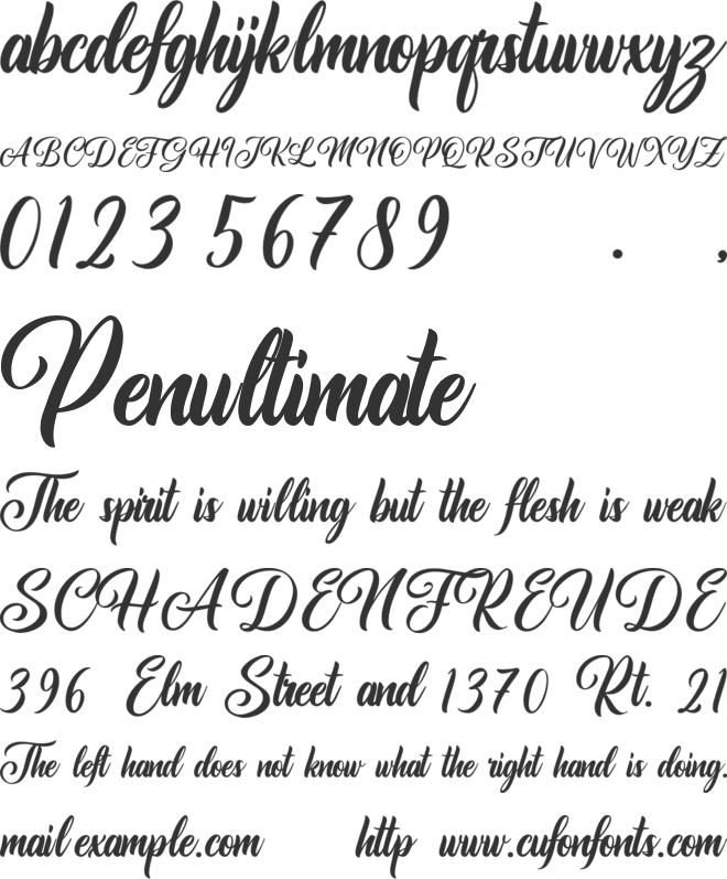 Jimmy Teufal font preview