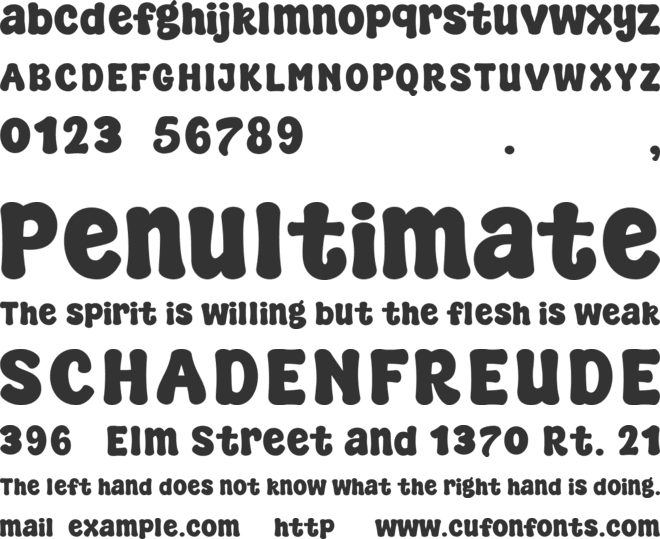 Gummy Honely font preview