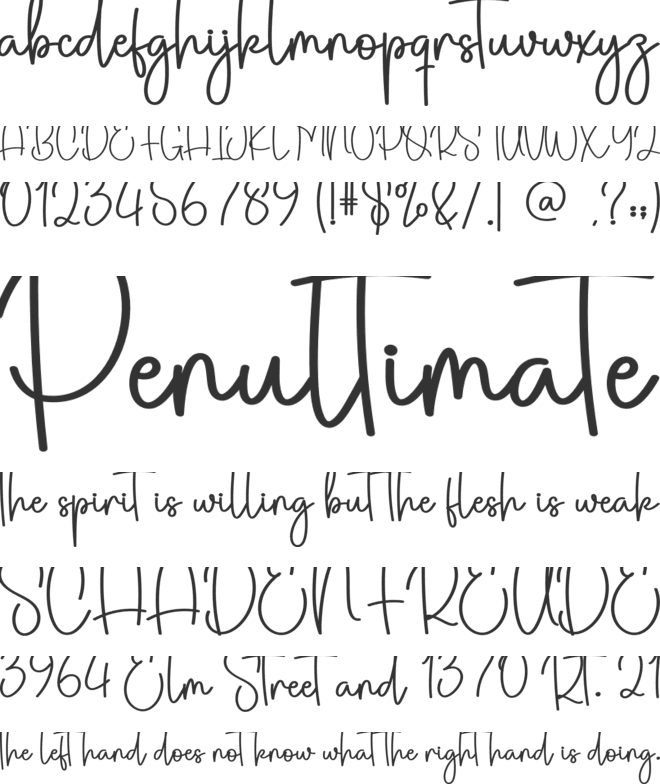 Beauty Hearth font preview