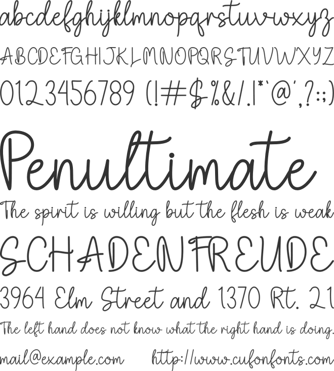 Starward font preview