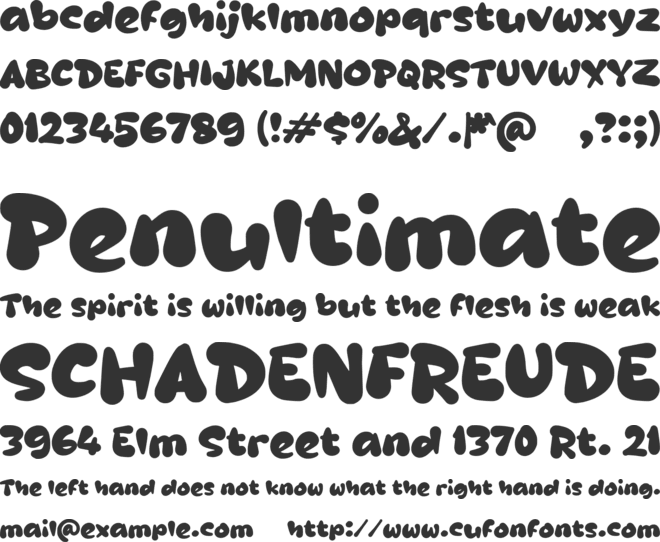 Qabink font preview