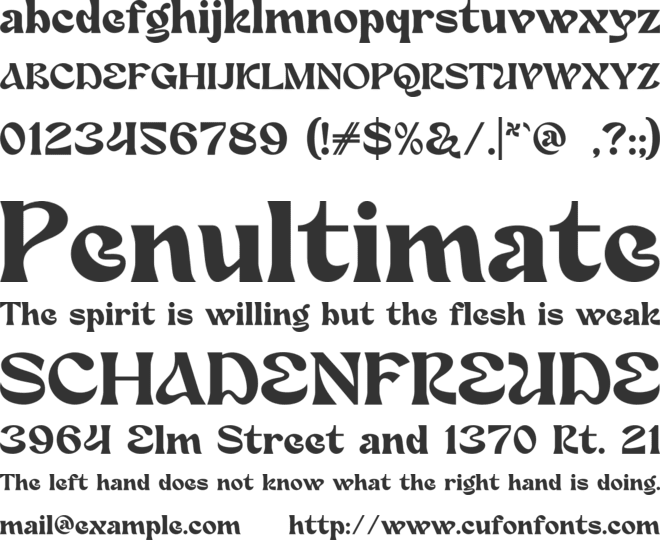 Cariot font preview