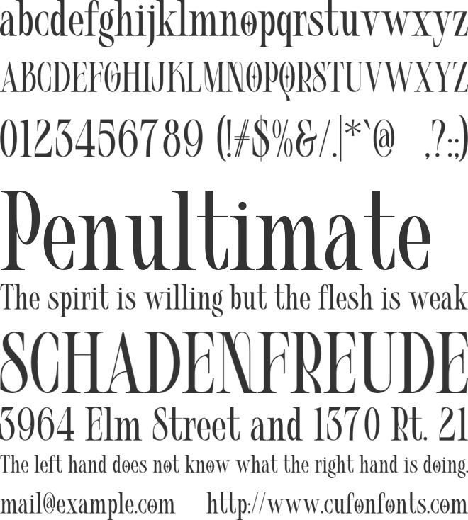 ROLIGH font preview