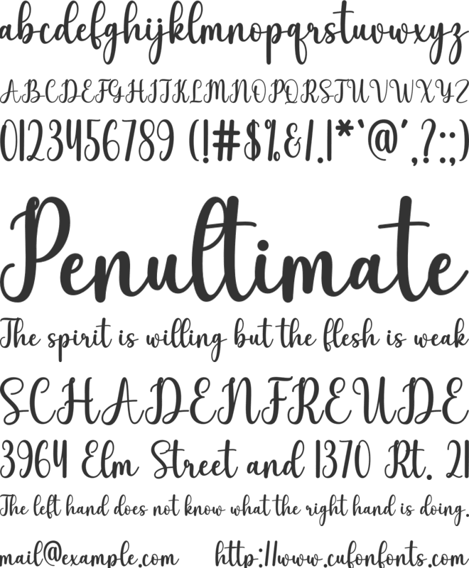 Kamila font preview