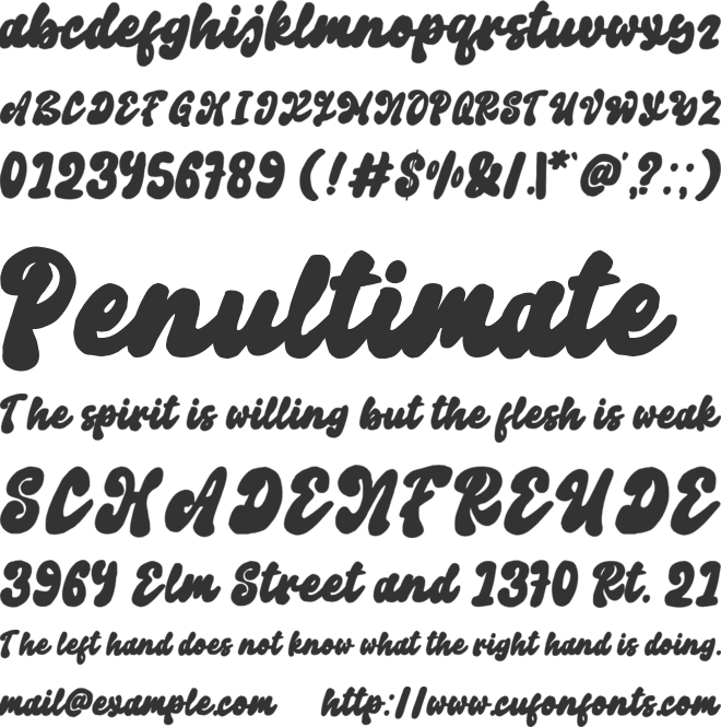 Dados Kalih font preview