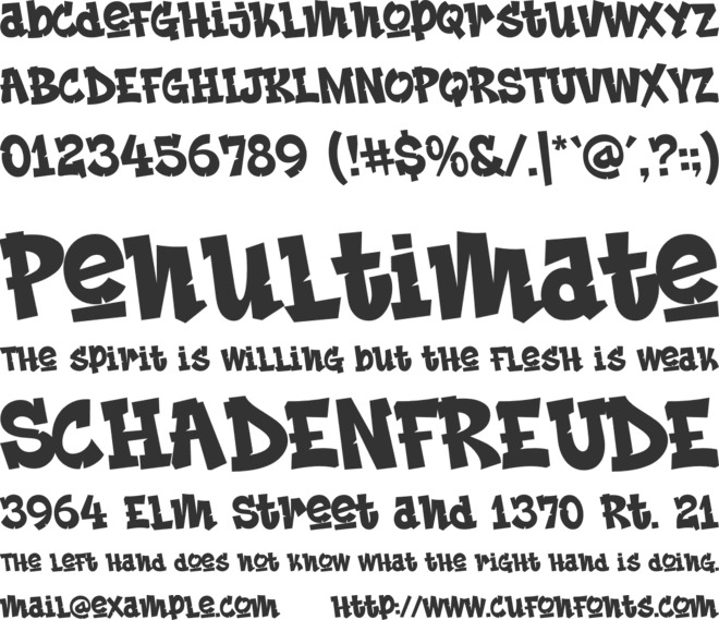 Street Master font preview