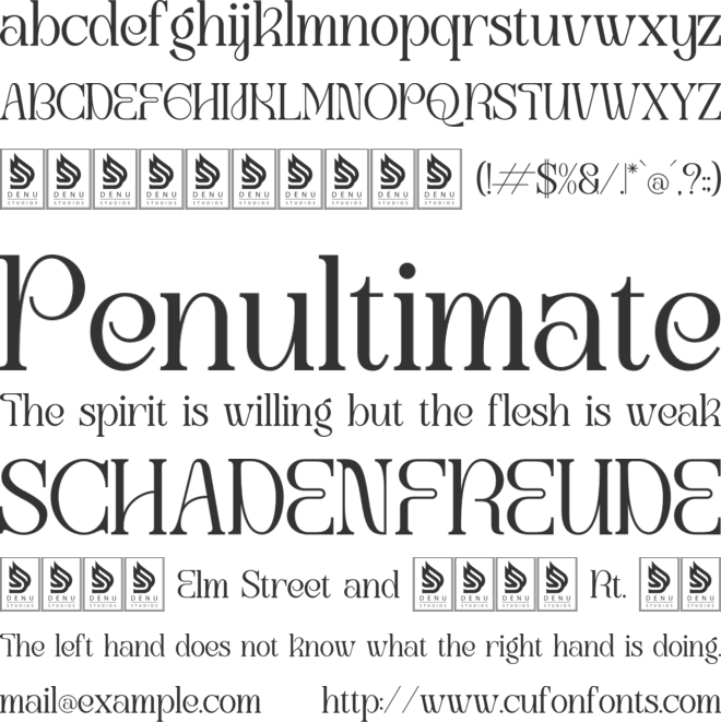 Bernos Count font preview