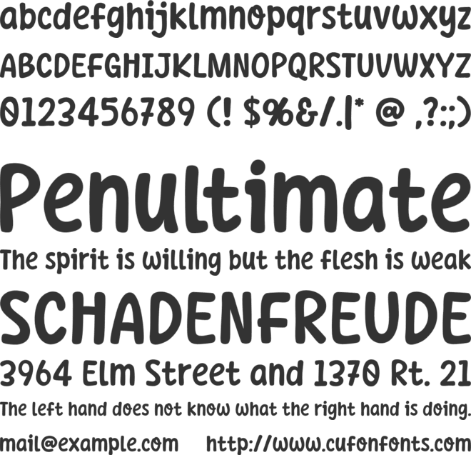 Beige Come font preview