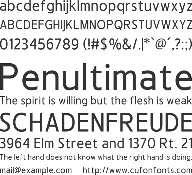 Radlush font preview