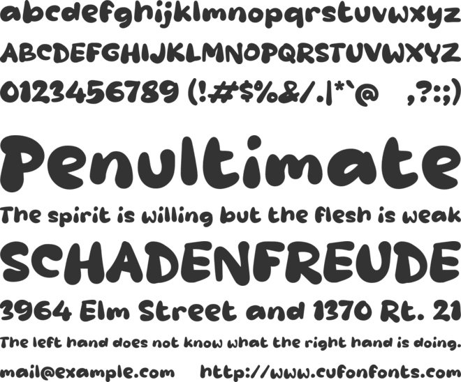 Qadinky font preview